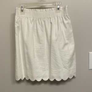 J Crew white canvas skirt